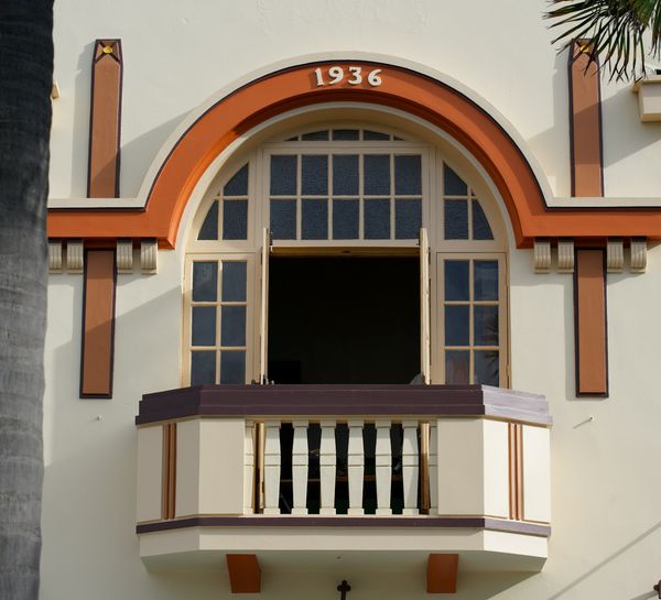 An Art Deco building facade in Napier, Hawke's Bay