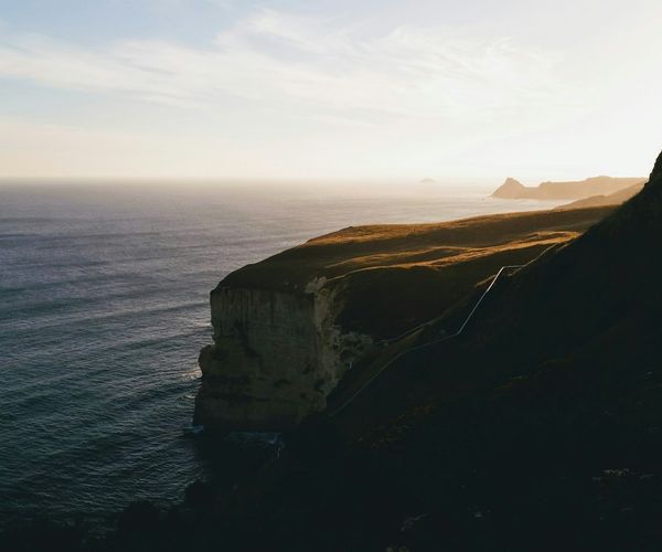 Cliffs and ocean on the Otago coast near Dunedin