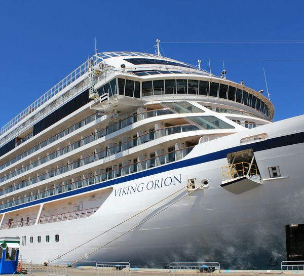 A cruise ship docked at the Port of Tauranga
