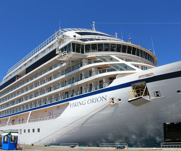 A cruise ship docked at the Port of Tauranga